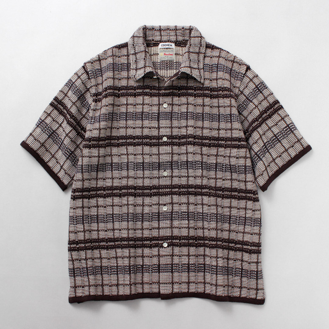 Camisa de punto de tweed a cuadros COOHEM / SUKASHI