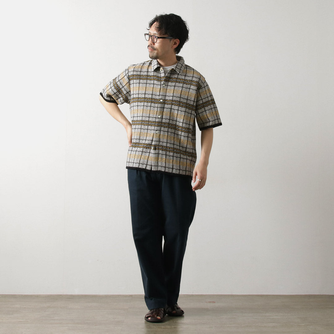 Camisa de punto de tweed a cuadros COOHEM / SUKASHI