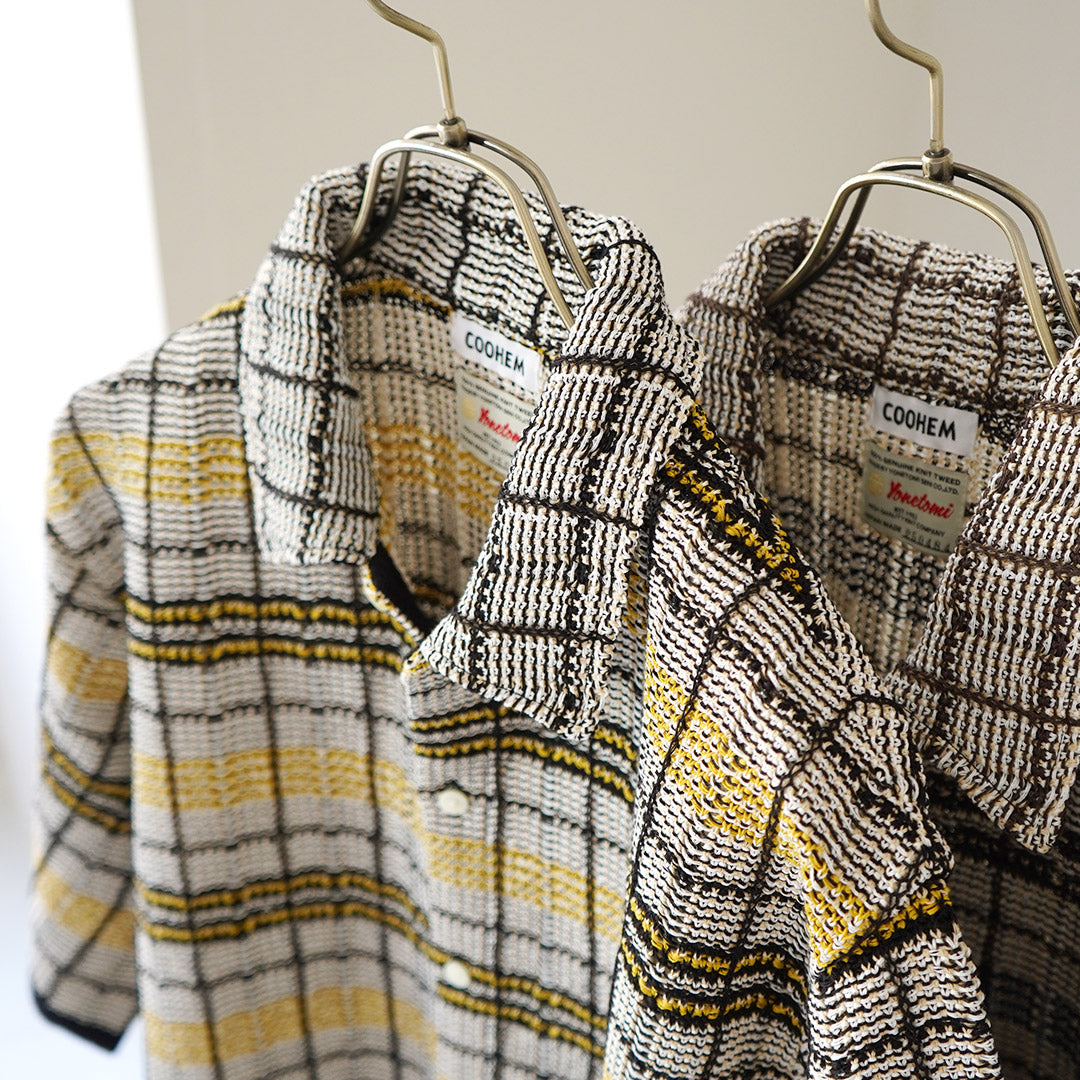 Camisa de punto de tweed a cuadros COOHEM / SUKASHI