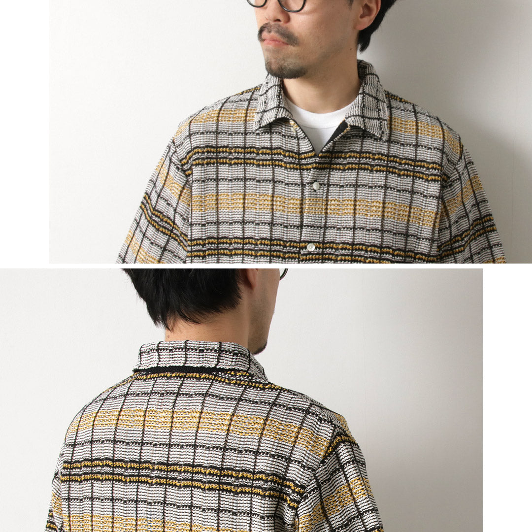 Camisa de punto de tweed a cuadros COOHEM / SUKASHI