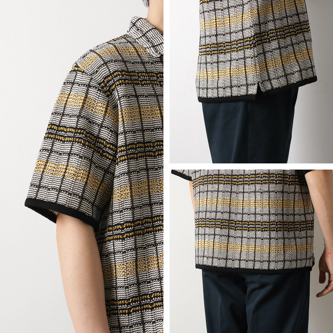 Camisa de punto de tweed a cuadros COOHEM / SUKASHI