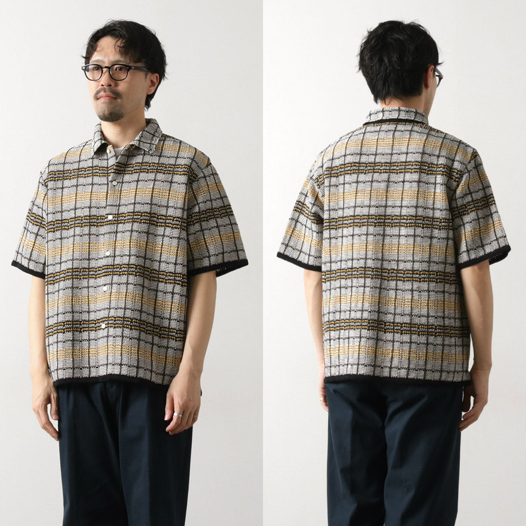 Camisa de punto de tweed a cuadros COOHEM / SUKASHI