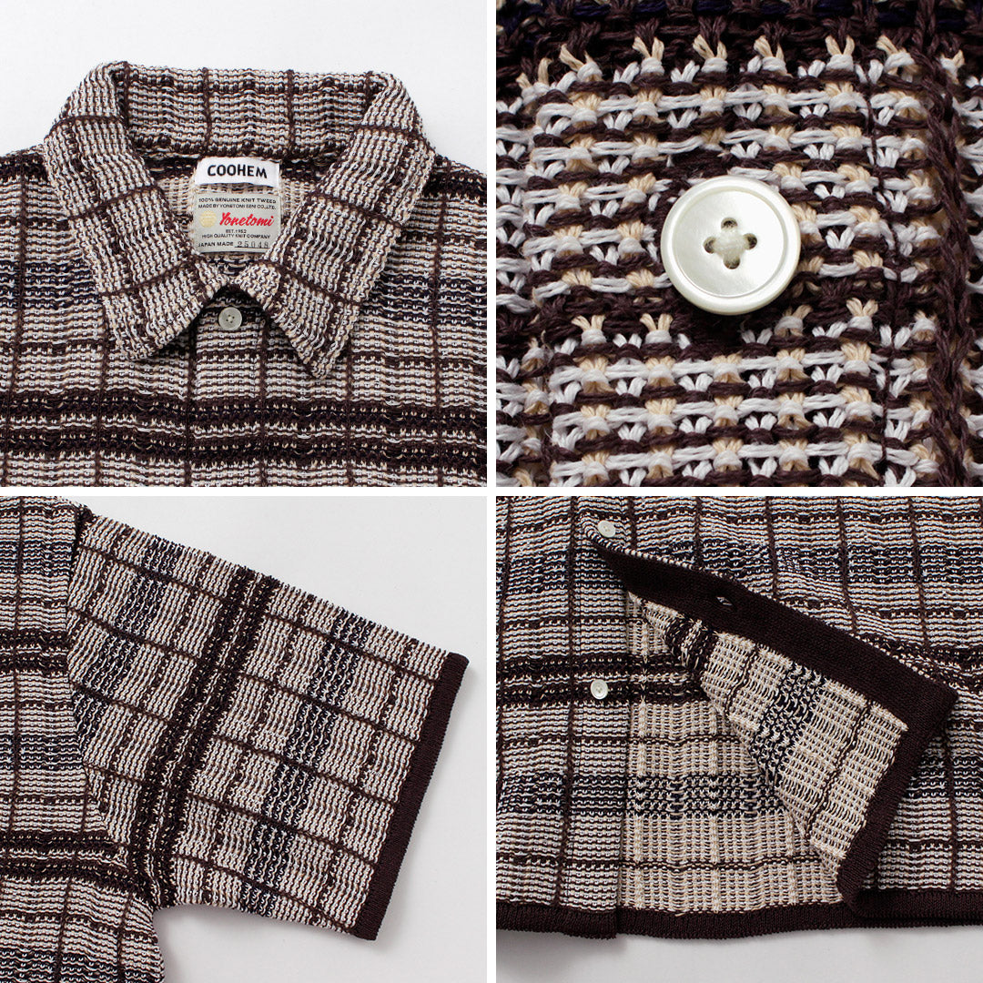 Camisa de punto de tweed a cuadros COOHEM / SUKASHI