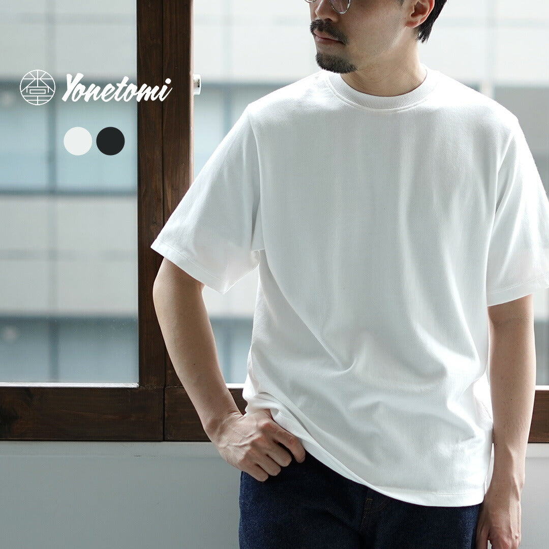 YONETOMI NEW BASIC / 硬質海島棉橫向圓體針織T卹