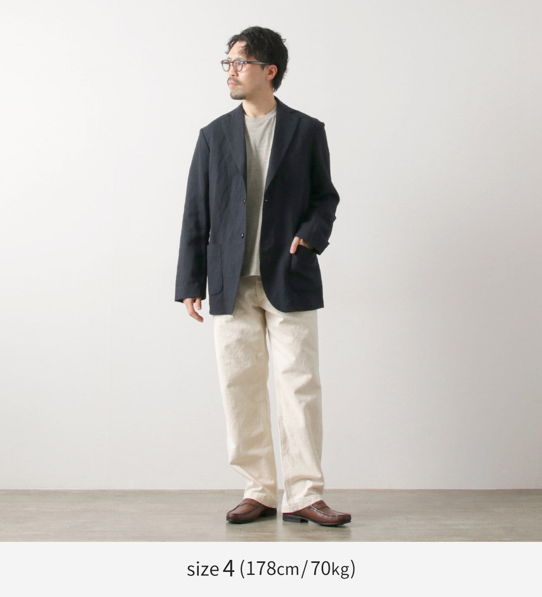 FUJITO / 亞麻羊毛熱帶 N.O.UN 2B 夾克