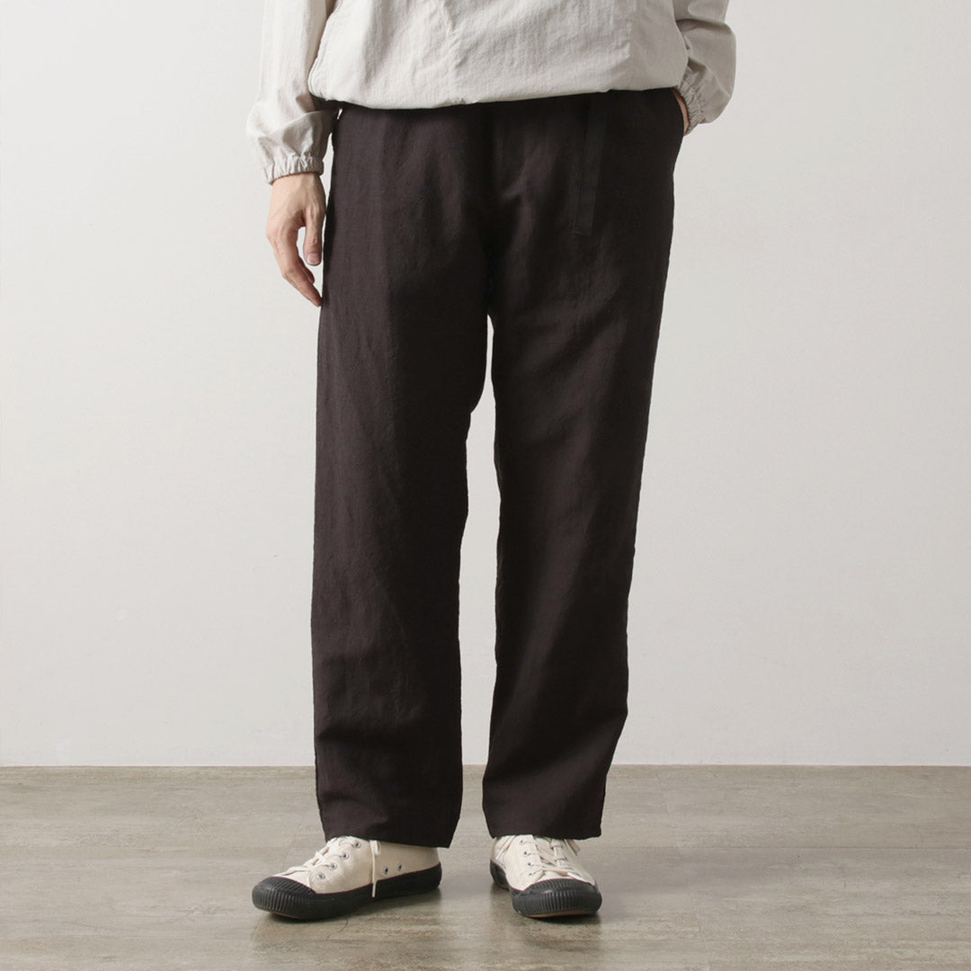 FUJITO / Linen Wool Tropical N.O.U.N Beltless Pants