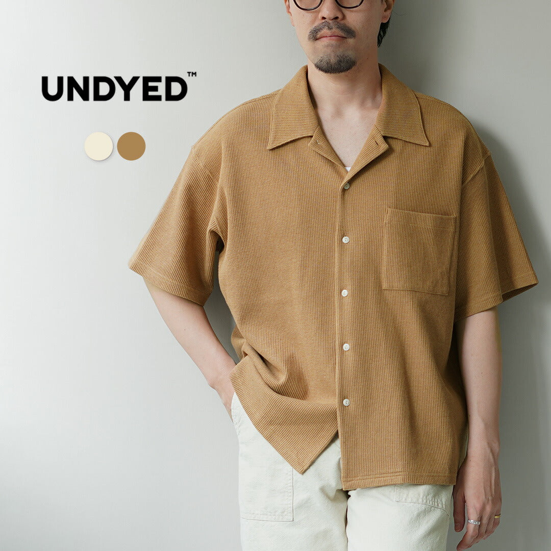 UNDYED / 무염색 오가닉 코튼 와플 반팔 셔츠