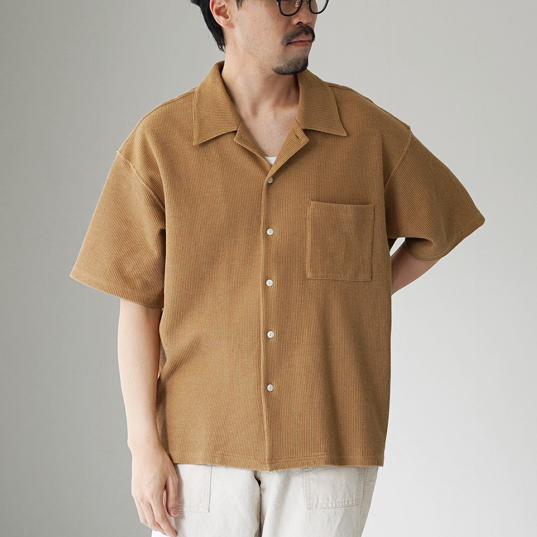 UNDYED / 무염색 오가닉 코튼 와플 반팔 셔츠