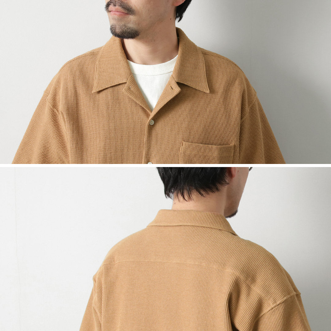 UNDYED / 무염색 오가닉 코튼 와플 반팔 셔츠
