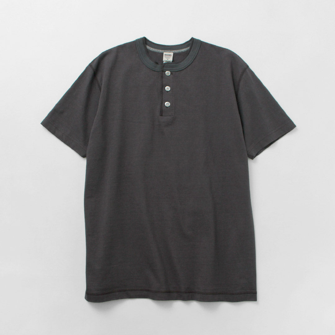 BARNS / Cozun Camiseta de manga corta con cuello Henry SP Buttonworks