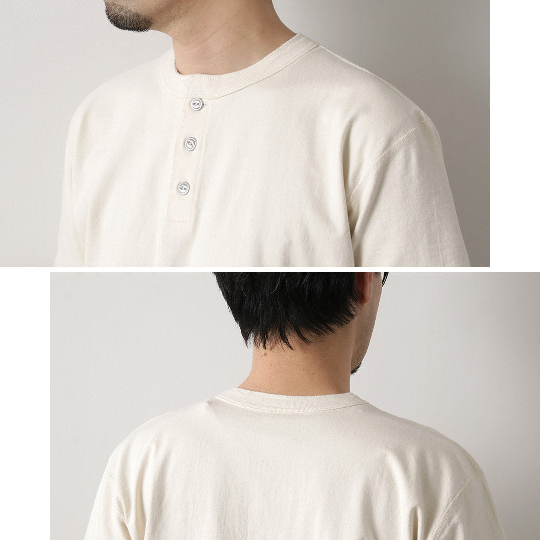 BARNS / Cozun Camiseta de manga corta con cuello Henry SP Buttonworks