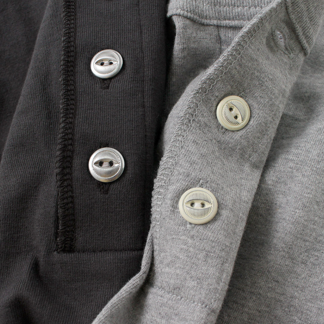 BARNS / Cozun Camiseta de manga corta con cuello Henry SP Buttonworks