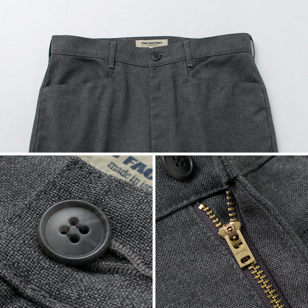 FOB FACTORY / F0538 STA-PREST Pantalón ancho