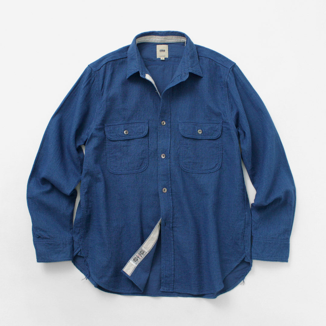 FOB FACTORY / F3507 Camisa de trabajo de gasa índigo