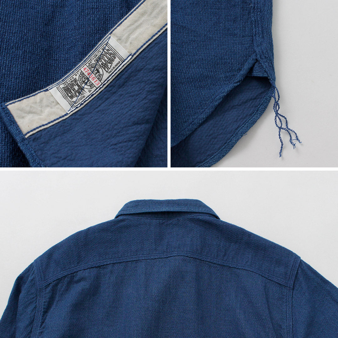 FOB FACTORY / F3507 Camisa de trabajo de gasa índigo