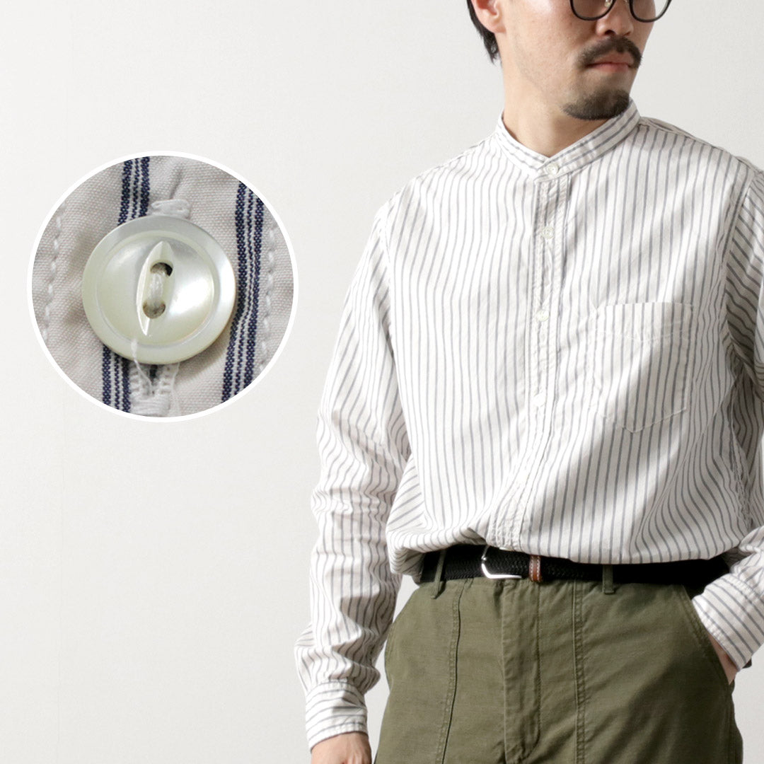 FOB FACTORY / F3509 Band Collar Shirt