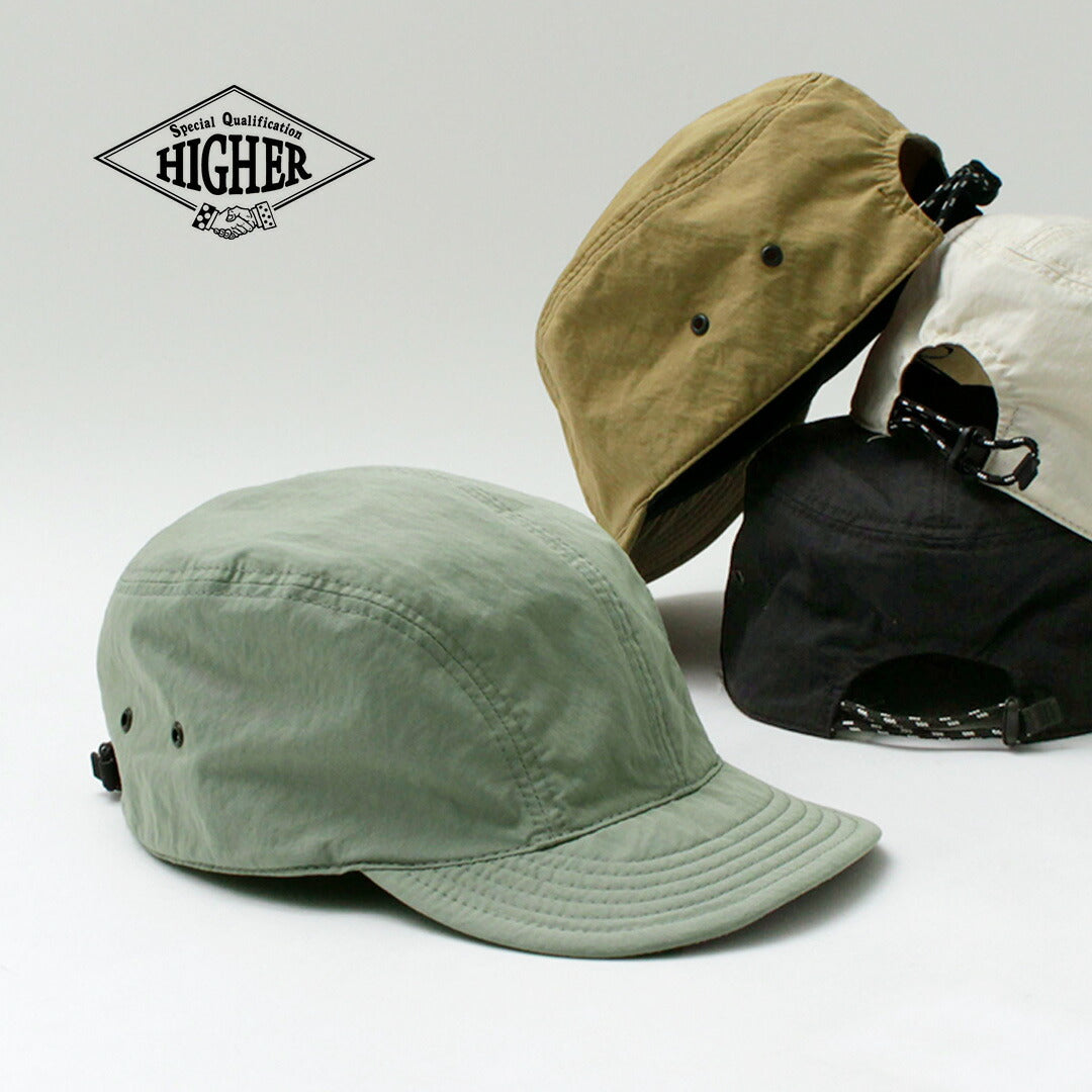 HIGHER / Gorra activa de sarga de alta densidad de nailon y algodón