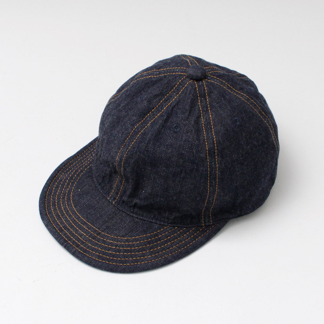Gorra de ala larga de mezclilla de orillo SUPERIOR / 10 oz