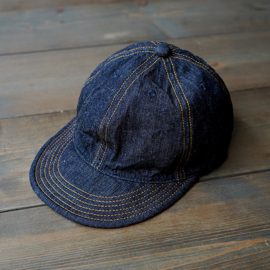 Gorra de ala larga de mezclilla de orillo SUPERIOR / 10 oz