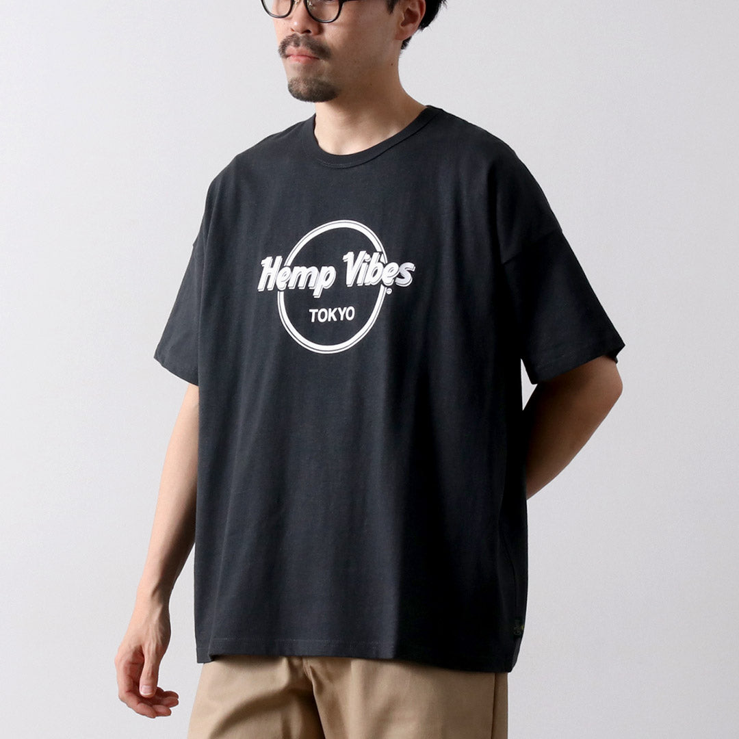 GOHEMP / Hemp Vibes 印花基本款宽幅 T 恤