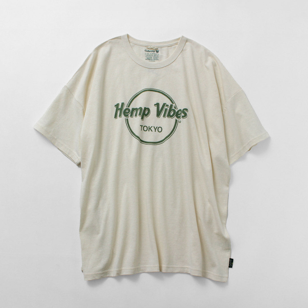 GOHEMP / Hemp Vibes 印花基本款宽幅 T 恤