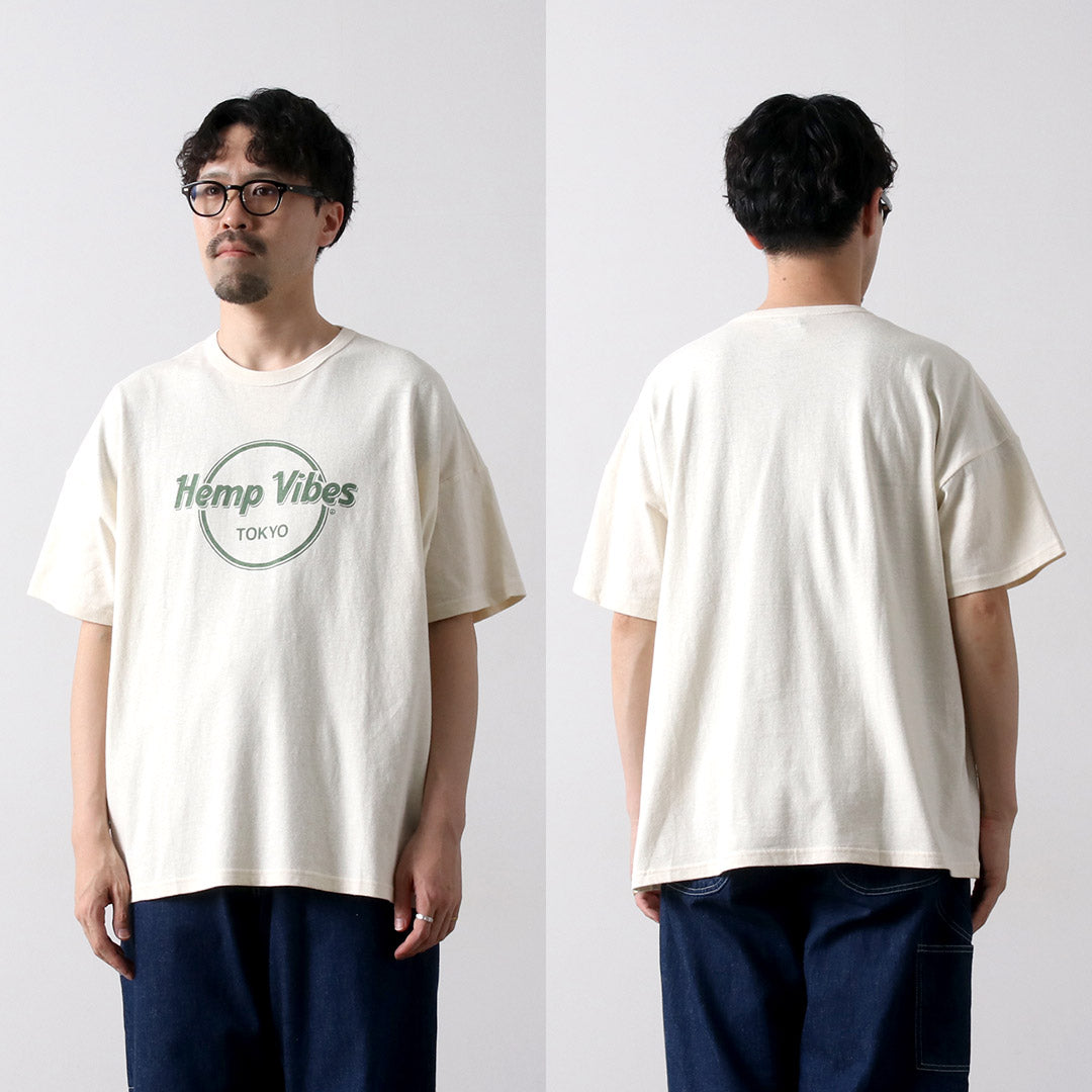 GOHEMP / Hemp Vibes 印花基本款宽幅 T 恤