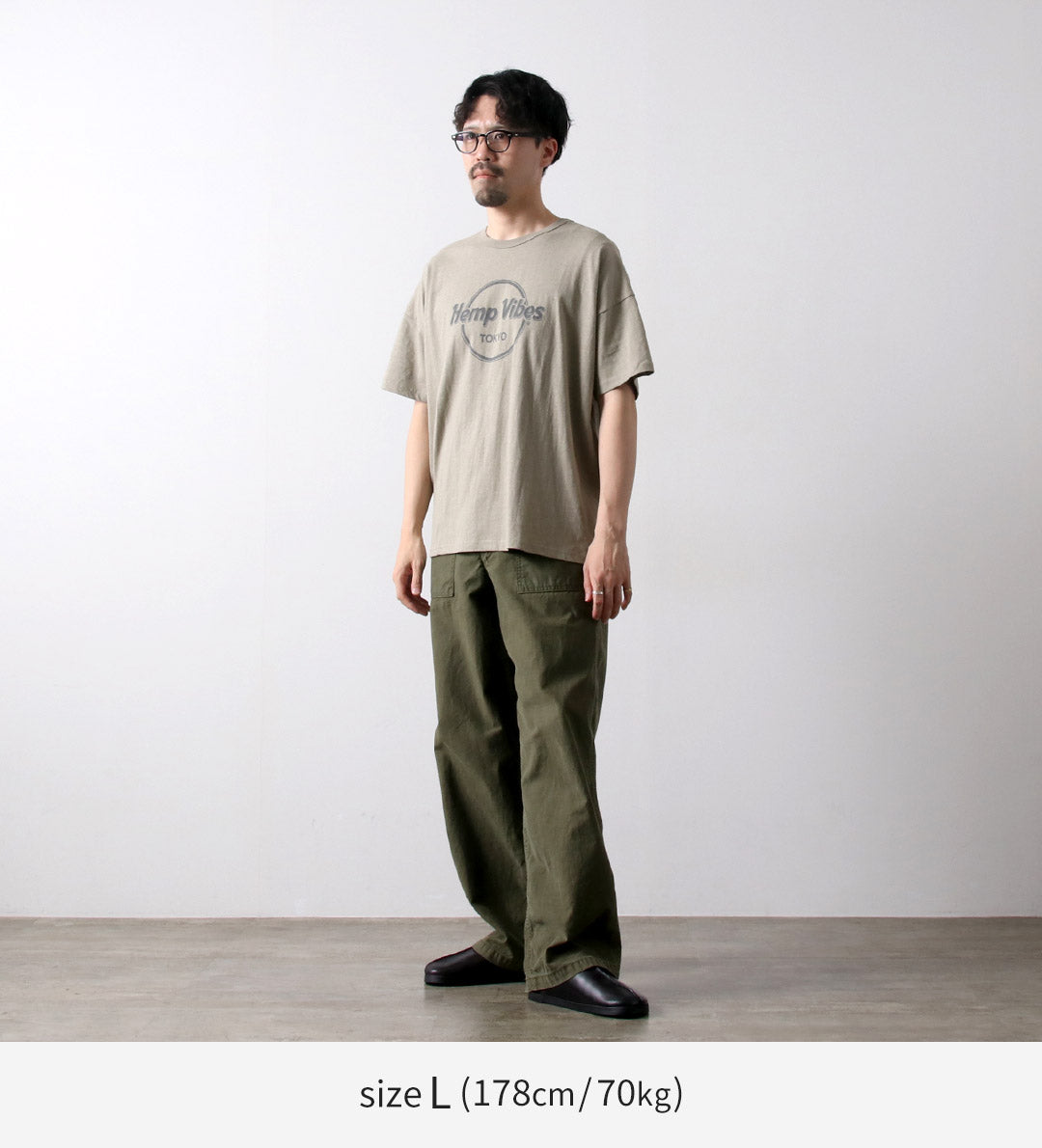 GOHEMP / Hemp Vibes 印花基本款宽幅 T 恤