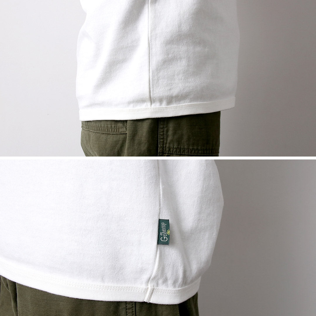 GOHEMP / Camiseta acanalada pesada de 10 oz