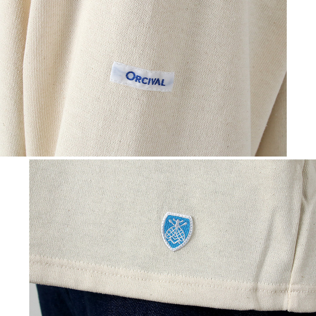 ORCIVAL / Jersey liso de manga larga con cuello redondo
