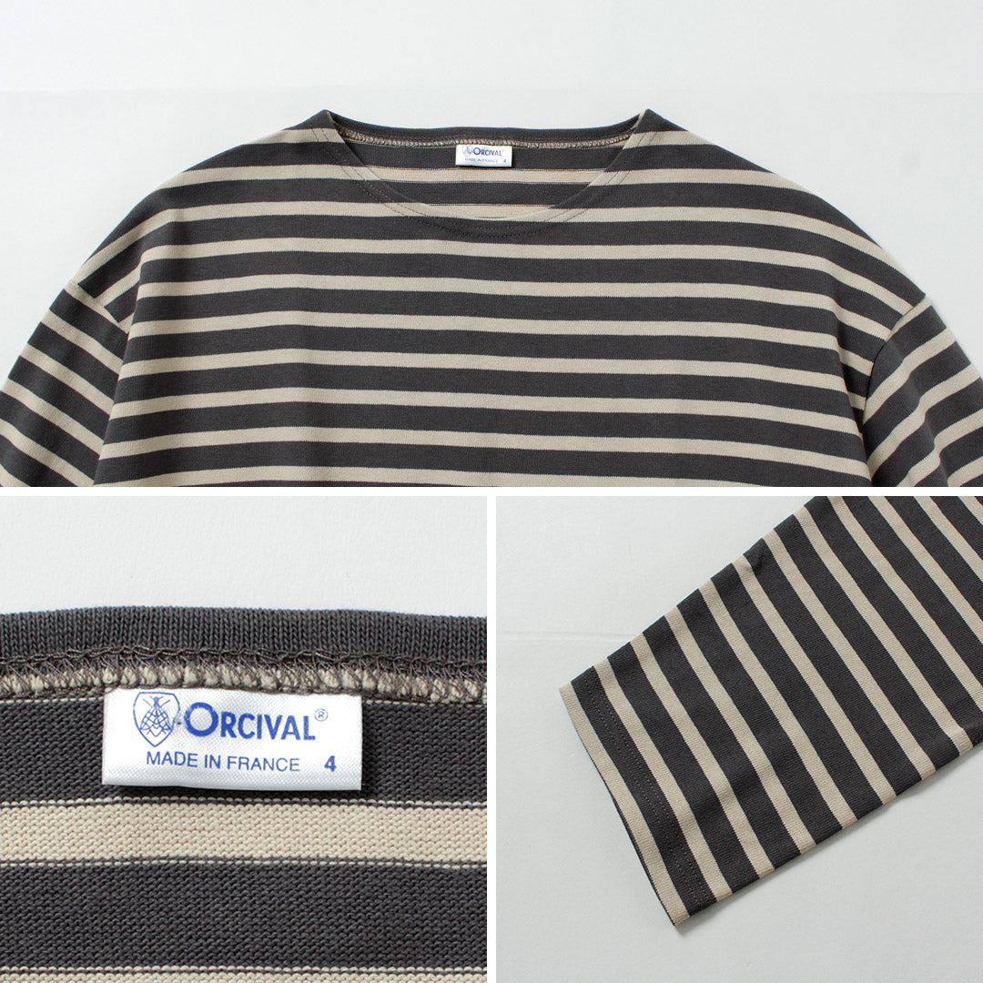 ORCIVAL / 條紋圓領長袖套頭衫