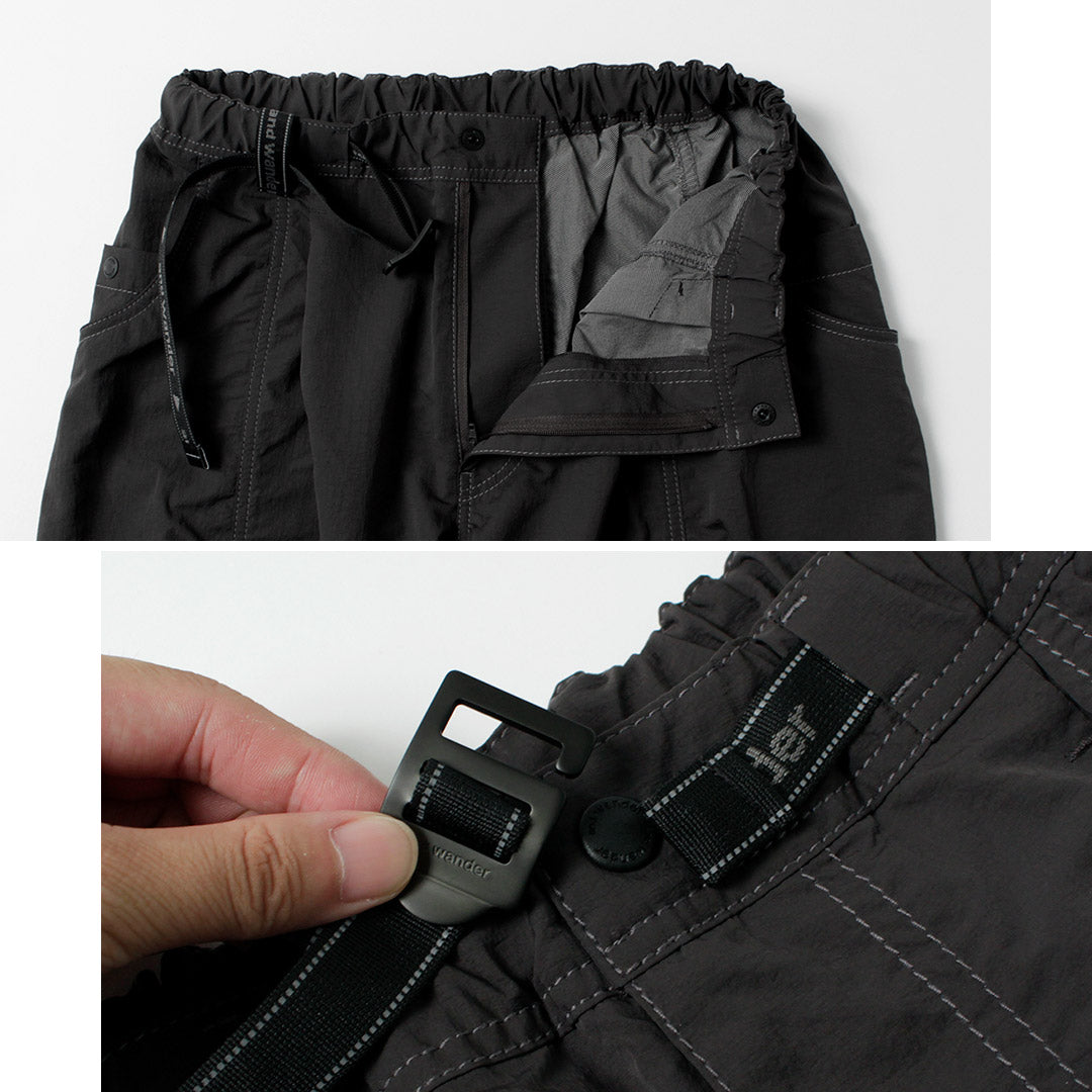 AND WANDER / Crinkle Nylon Pants