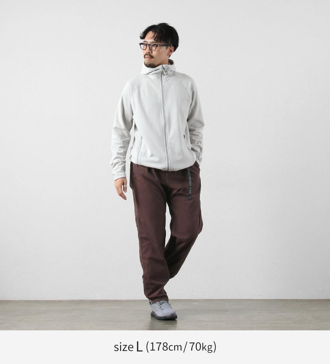 Pantalon d'escalade en nylon et coton de la collaboration AND WANDER / GRAMICCI
