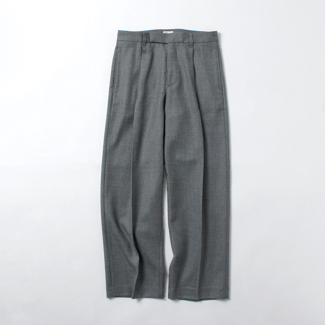 ROPA CLIMA TRADICIONAL / Union Slacks Pantalones semianchos de sarga de lana seca 102L por dentro