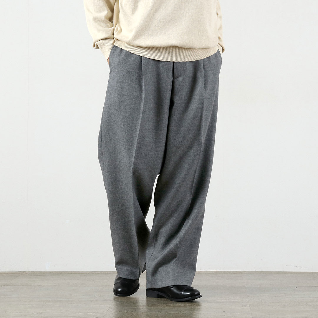 ROPA CLIMA TRADICIONAL / Union Slacks Pantalones semianchos de sarga de lana seca 102L por dentro