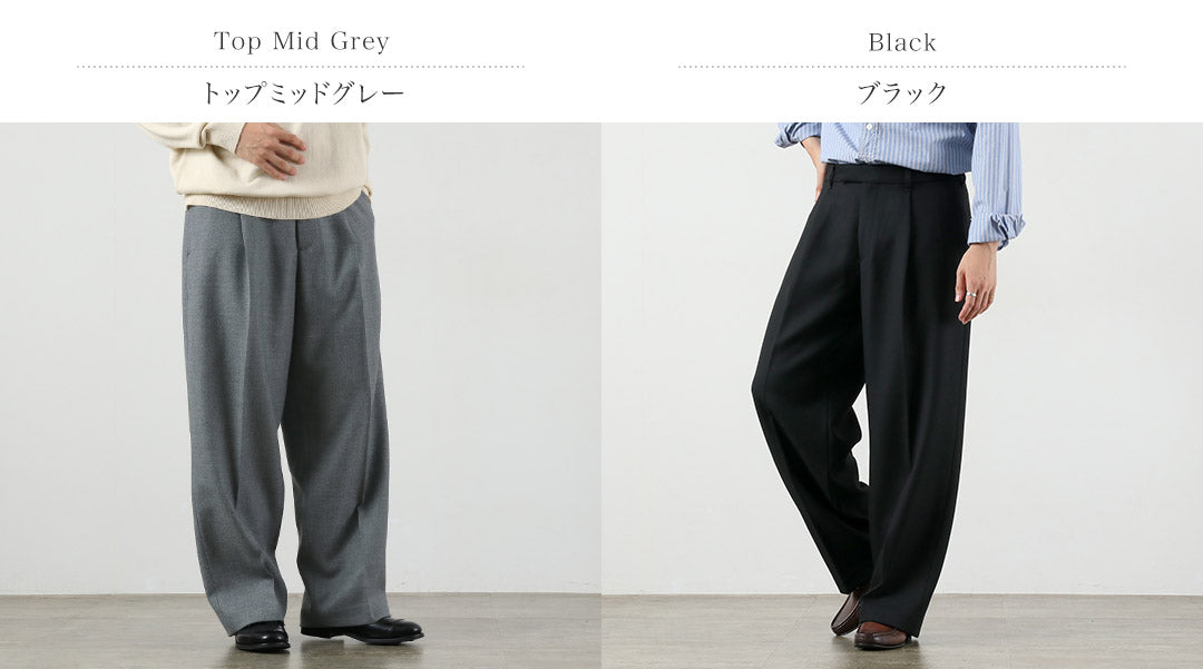 ROPA CLIMA TRADICIONAL / Union Slacks Pantalones semianchos de sarga de lana seca 102L por dentro