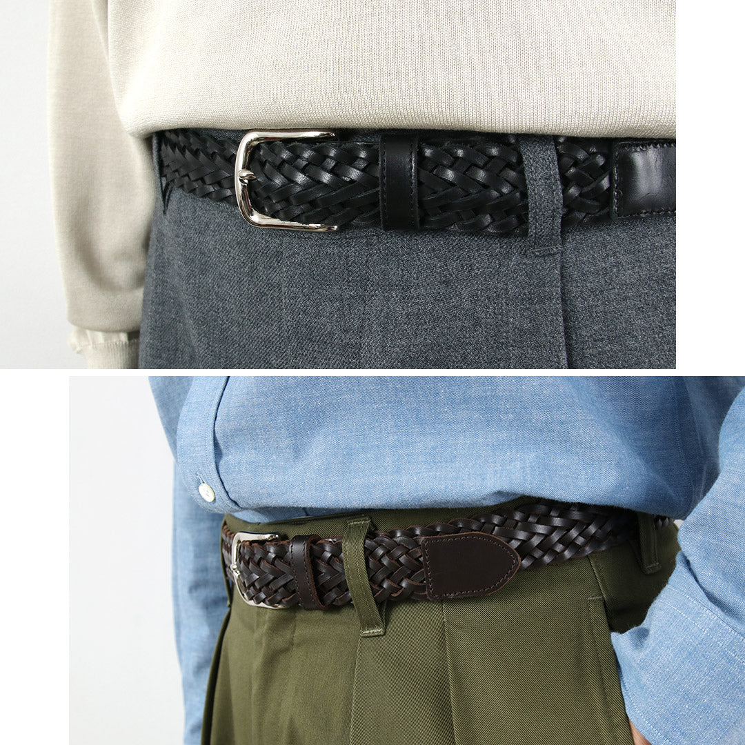 GLENROYAL / Bridle Leather Mesh Belt