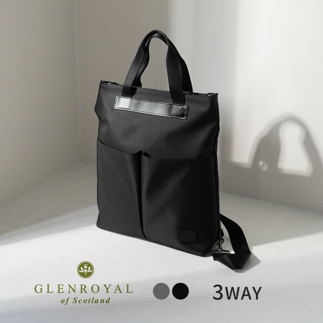 GLENROYAL / Sac fourre-tout en sergé de nylon à 3 voies