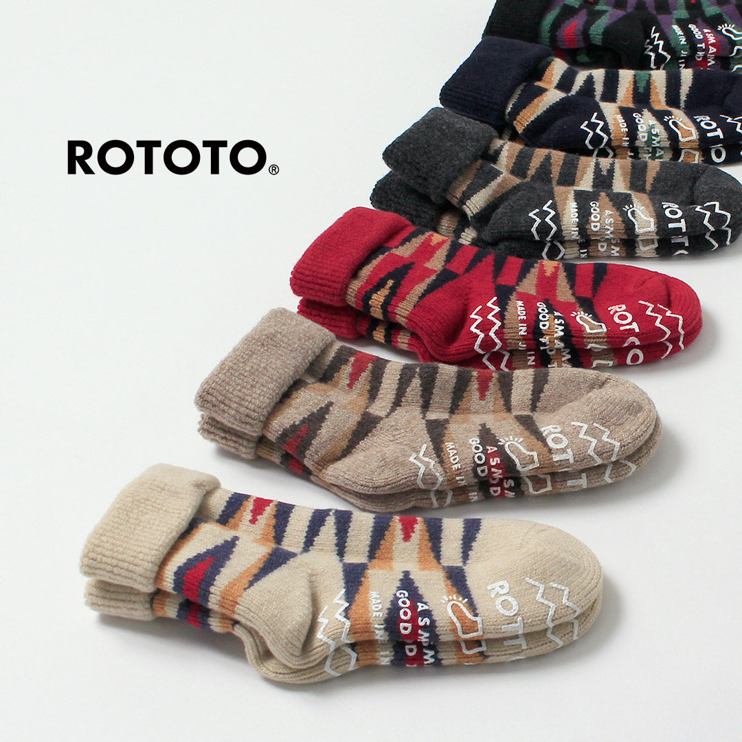 ROTOTO / 美利奴羊毛房间袜子 Native