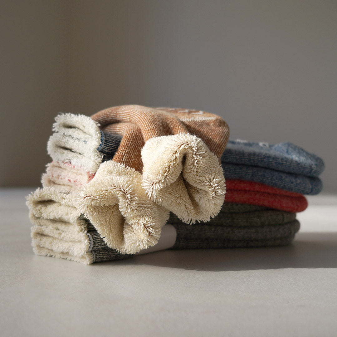 ROTOTO / Chaussettes de chambre double face – Shaggy Pile