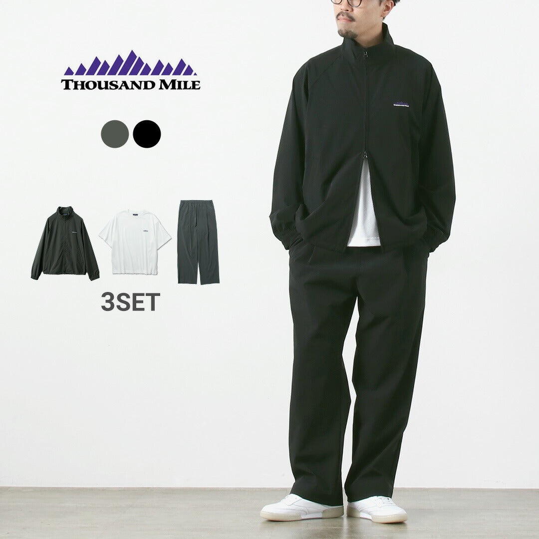 THOUSAND MILE / Conjunto cazadora con cremallera, camiseta y pantalón