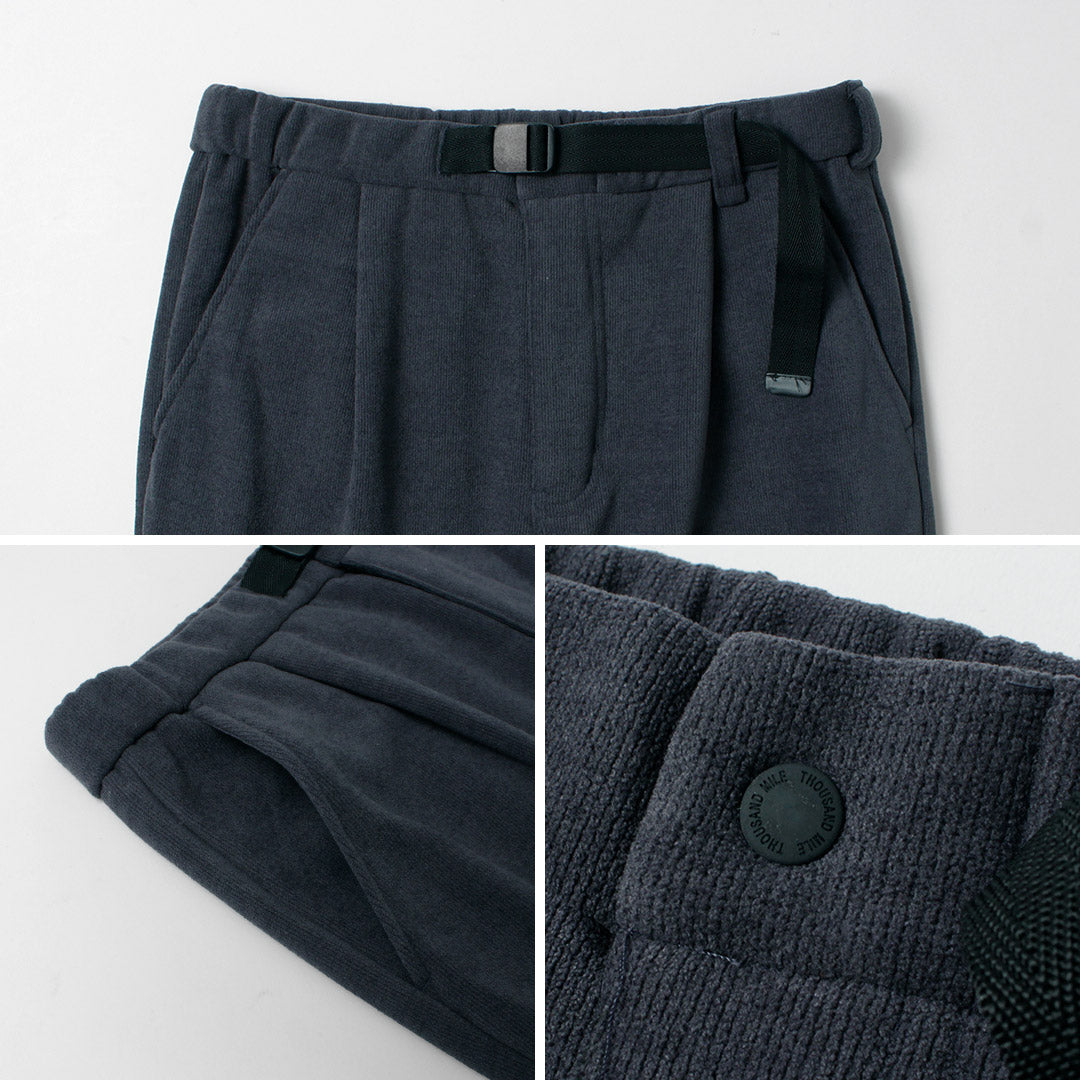 THOUSAND MILE / Pantalón tejido polar con cinturón