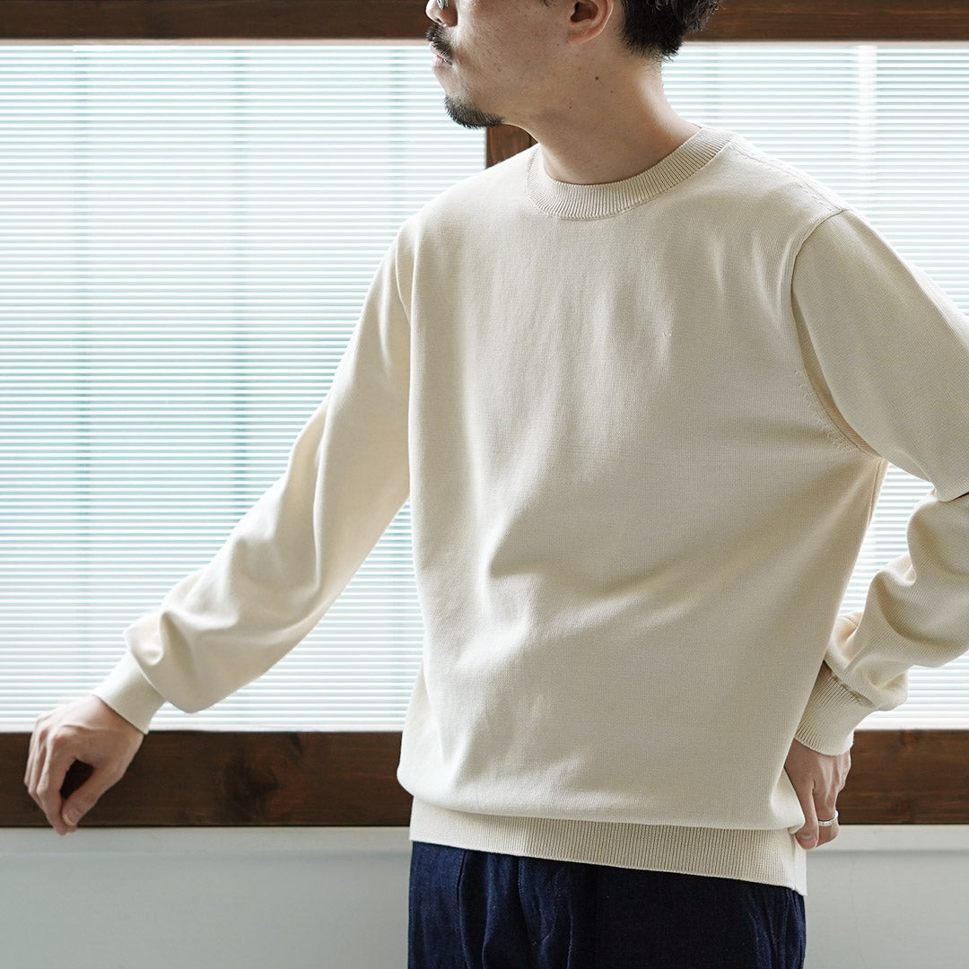 YONETOMI NEW BASIC / 硬質海島棉針織套頭衫