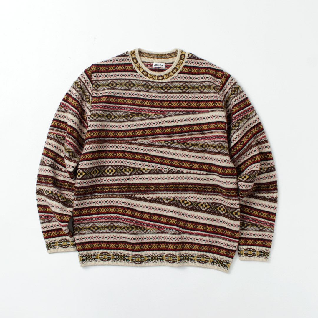 COOHEM / Jersey de punto Crazy Fair Isle