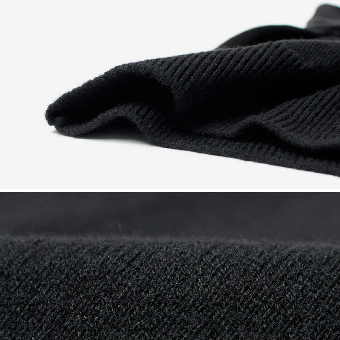 YONETOMI NEW BASIC / Cardigan en tricot teint en pièce en cachemire rigide