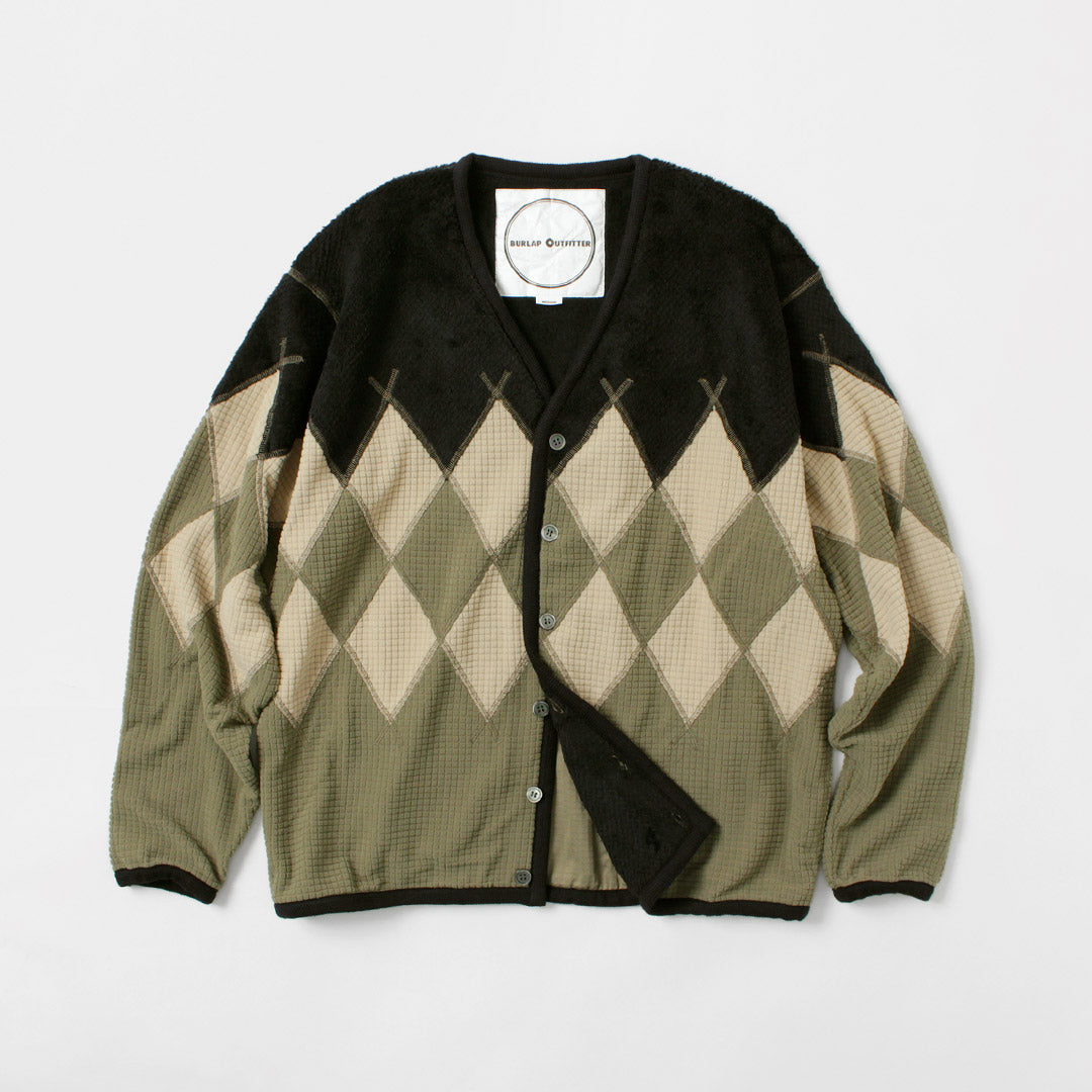 BURLAP OUTFITTER / 아가일 플리스 가디건