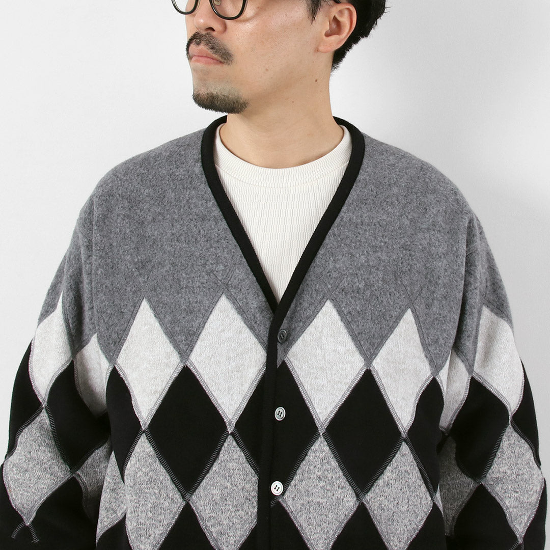 BURLAP OUTFITTER / 아가일 플리스 가디건