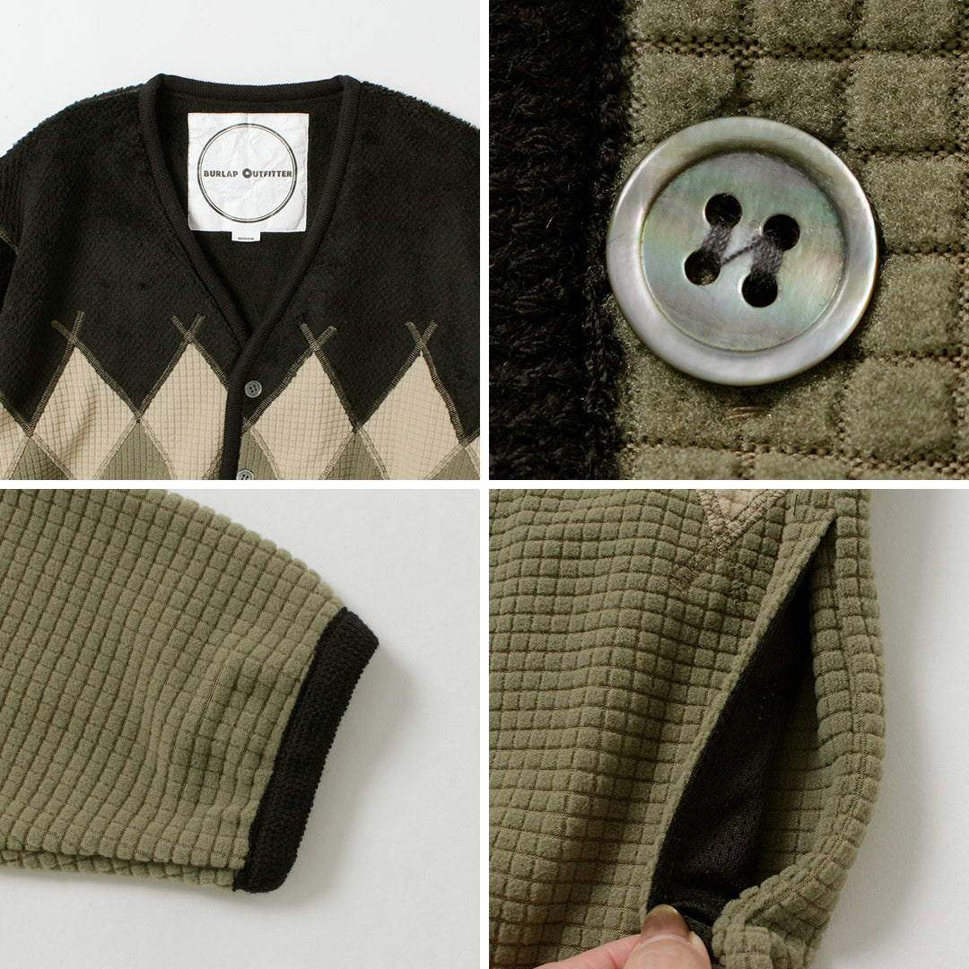 BURLAP OUTFITTER / 아가일 플리스 가디건