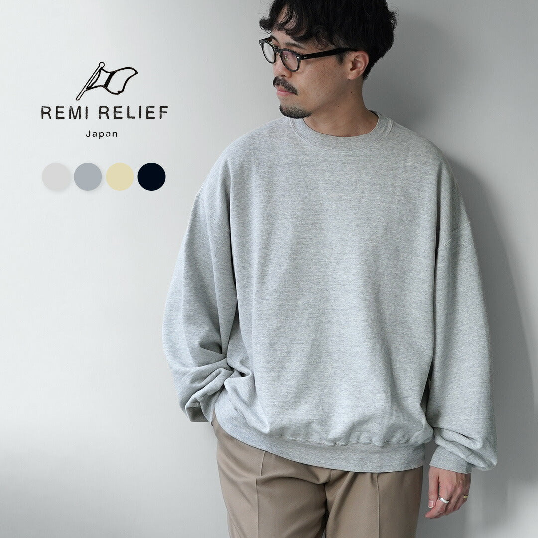 REMI RELIEF / SP 加工毛圈圆领运动衫