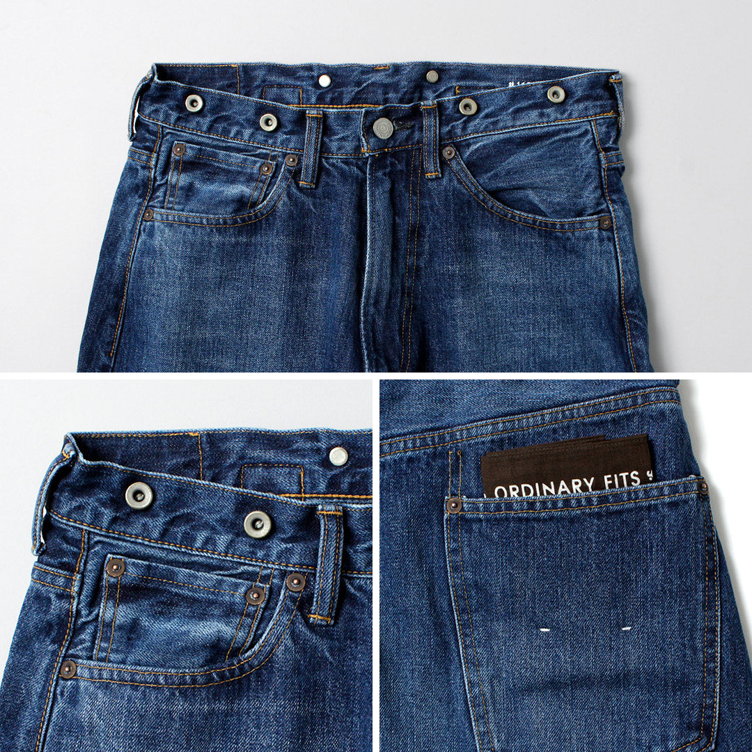 CORTES ORDINARIOS / Pantalón Ancho Denim Acabado Usado