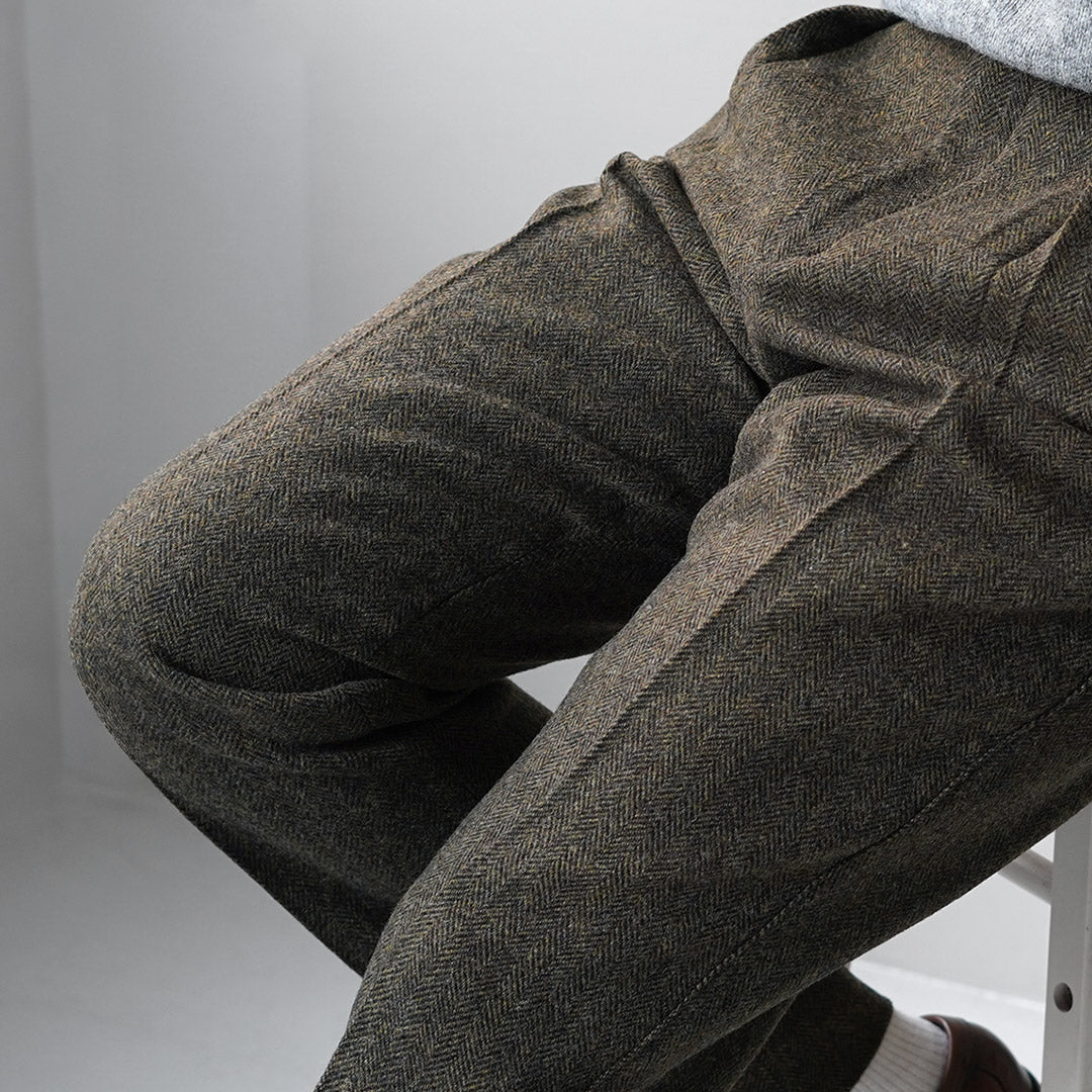 BARNSTORMER / Pantalons en tweed à chevrons